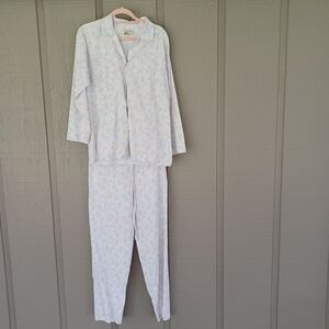 Clonhadas Floral Cotton Pajamas Set Size M Women Cottage Long Sleeve Pocket